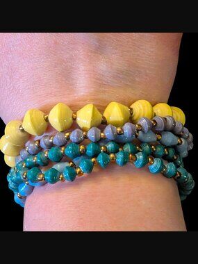 Teng Yue Multicolor 4 Strand Chunky Closure Size 6.75" Bracelet